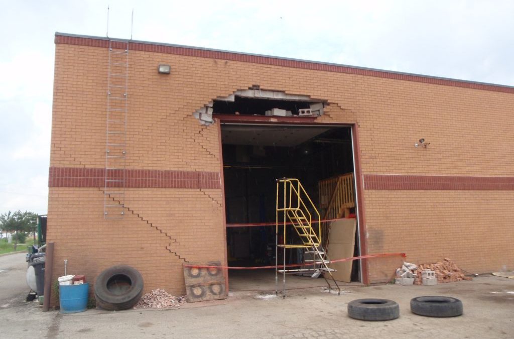 Brick Collapse Following Truck Impact