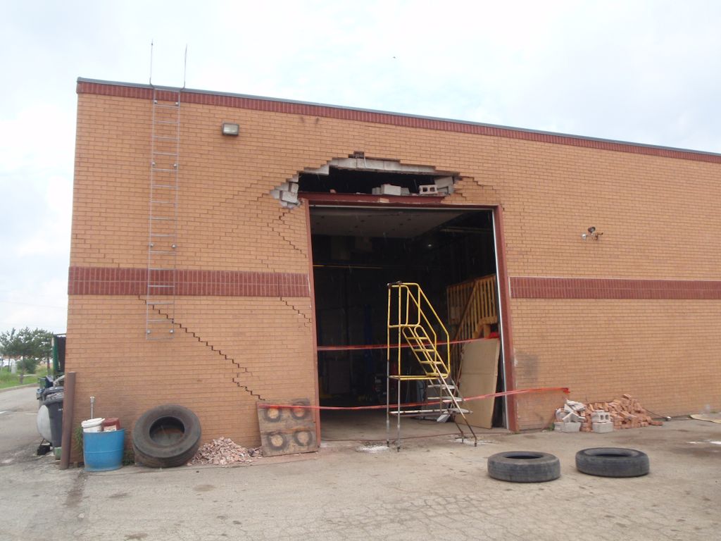Brick Collapse Following Truck Impact